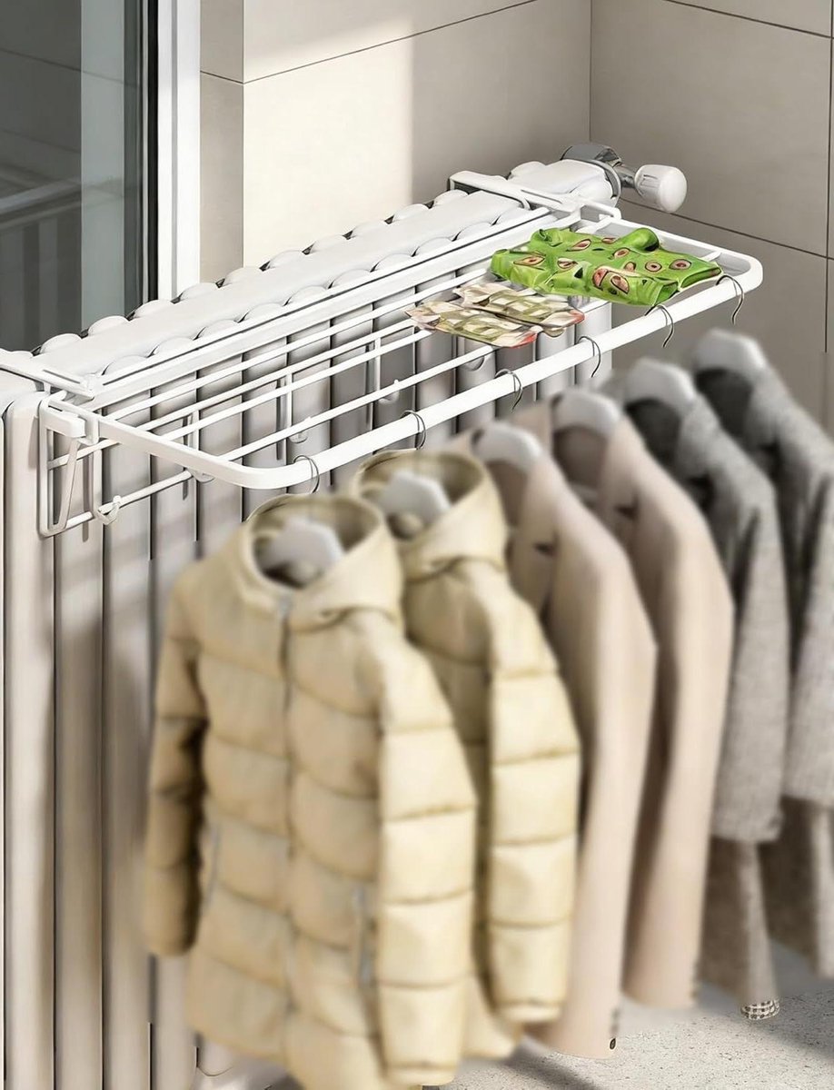 Uitschuifbaar Droogrek - Kledinghanger Radiator - Efficiënt Drogen - Ruimtebesparend Ontwe