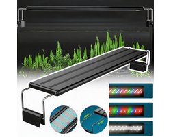 Aquariumlamp - LED Aquariumverlichting - 58cm - Volledig Spectrum & Meerkleurig Instelbaar - Vochtbestendig & Duurzaam - Dubbele Beugel Montage - Voor Zoet- & Zoutwater Aquariums