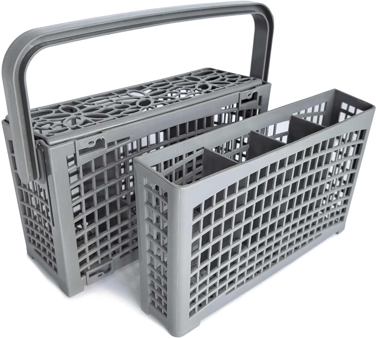 Bestekmand Vaatwasser - Deelbare Mand - Vaat Schoonmaken - Universele Pasvorm - 24 x 14 x 12 cm - Grijs