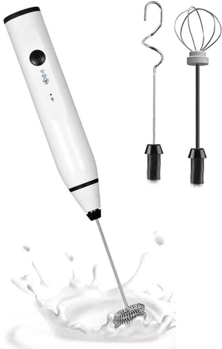 Elektrische Opschuimer - Melk en Ei - Dranken Bereiden - USB Oplaadbaar - 500 Gram - Wit