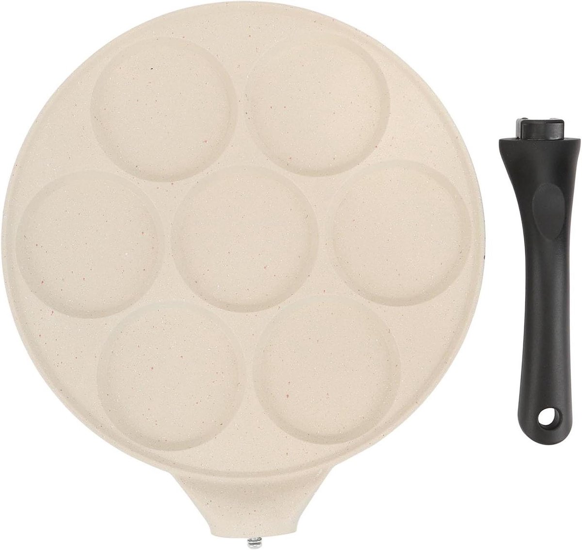 Pannenkoekenpan - Omeletpan Koekenpan - Ontbijt Maken - Antiaanbaklaag - 26.5 cm - Zwart