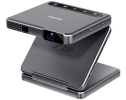 Aurzen - Zip - Mini Beamer - Pocket-Size - 720p - 100 ANSI Lumen - Auto Focus & Auto Keystone - 5.000 mAh Batterij - Draai- & Spiegelbaar - Ultradraagbare Projector - Grijs