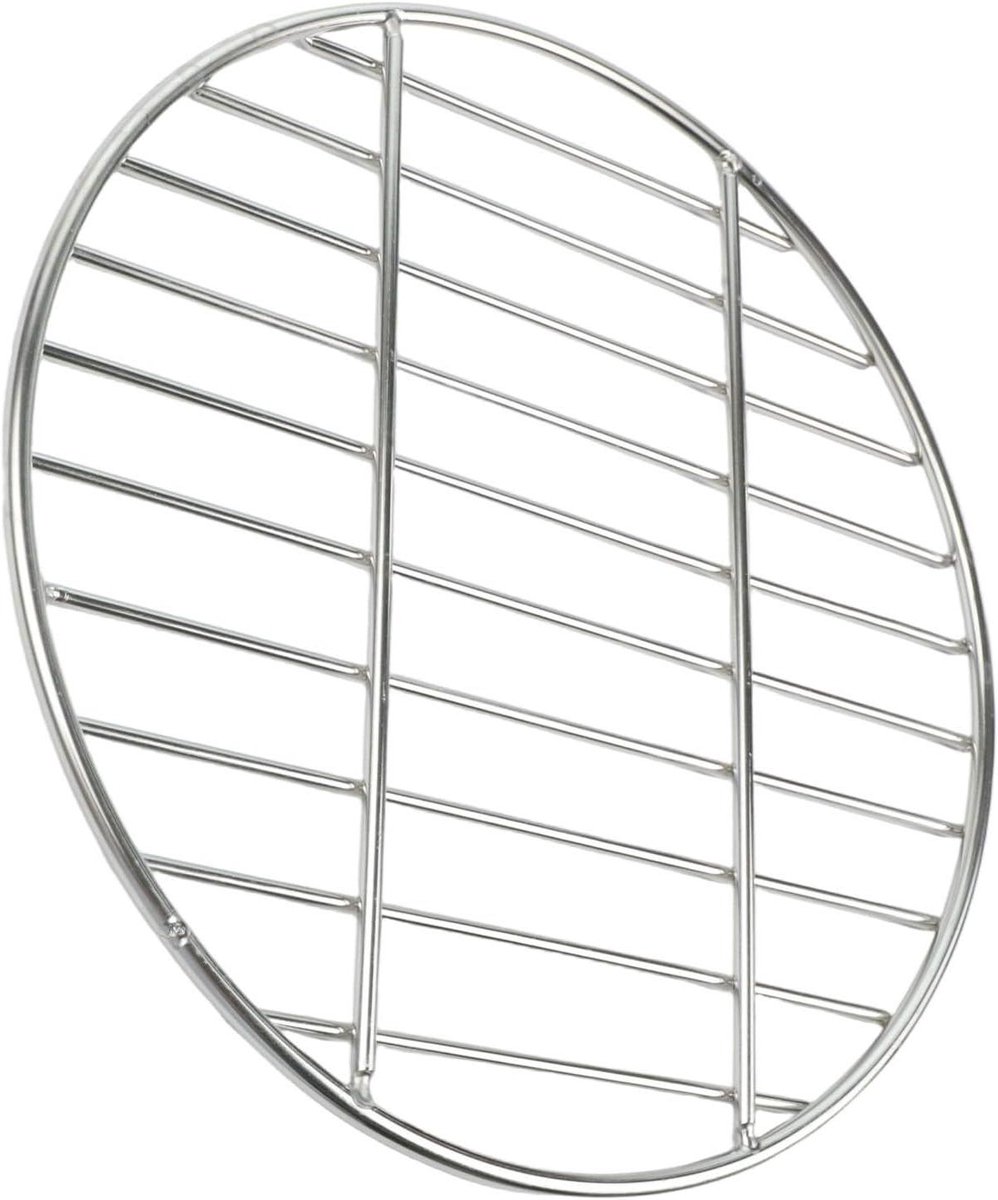 Grillrooster - BBQ rooster - Buiten koken - Roestvrij staal - 28 cm - Zilver