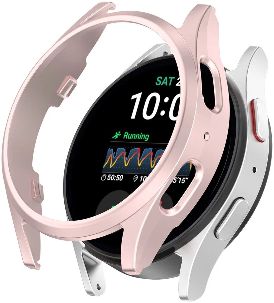 Hoesje Geschikt voor Samsung Galaxy Watch 7 40MM - Hard Plastic Bumper - Roze