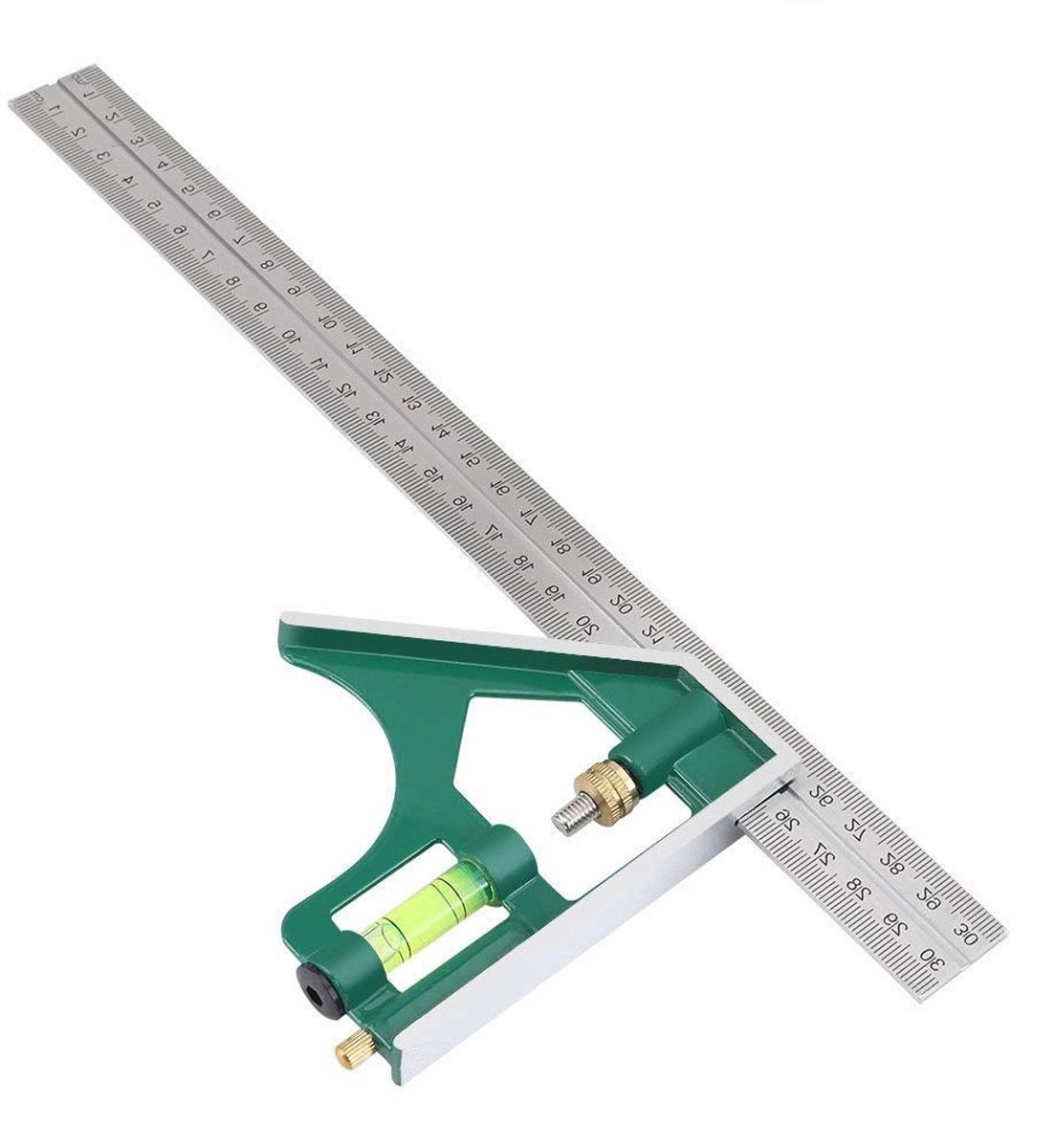 Hoekmeter 300 mm met waterpas, 45/90 graden combinatiehoek en precisie meetinstrument voor houtbewerking