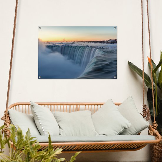 Sunset at Niagara Falls in North Amérique Garden Poster 90x60 cm - Toile de jardin / Peintures extérieur / Peintures d'extérieur (décoration de jardin)