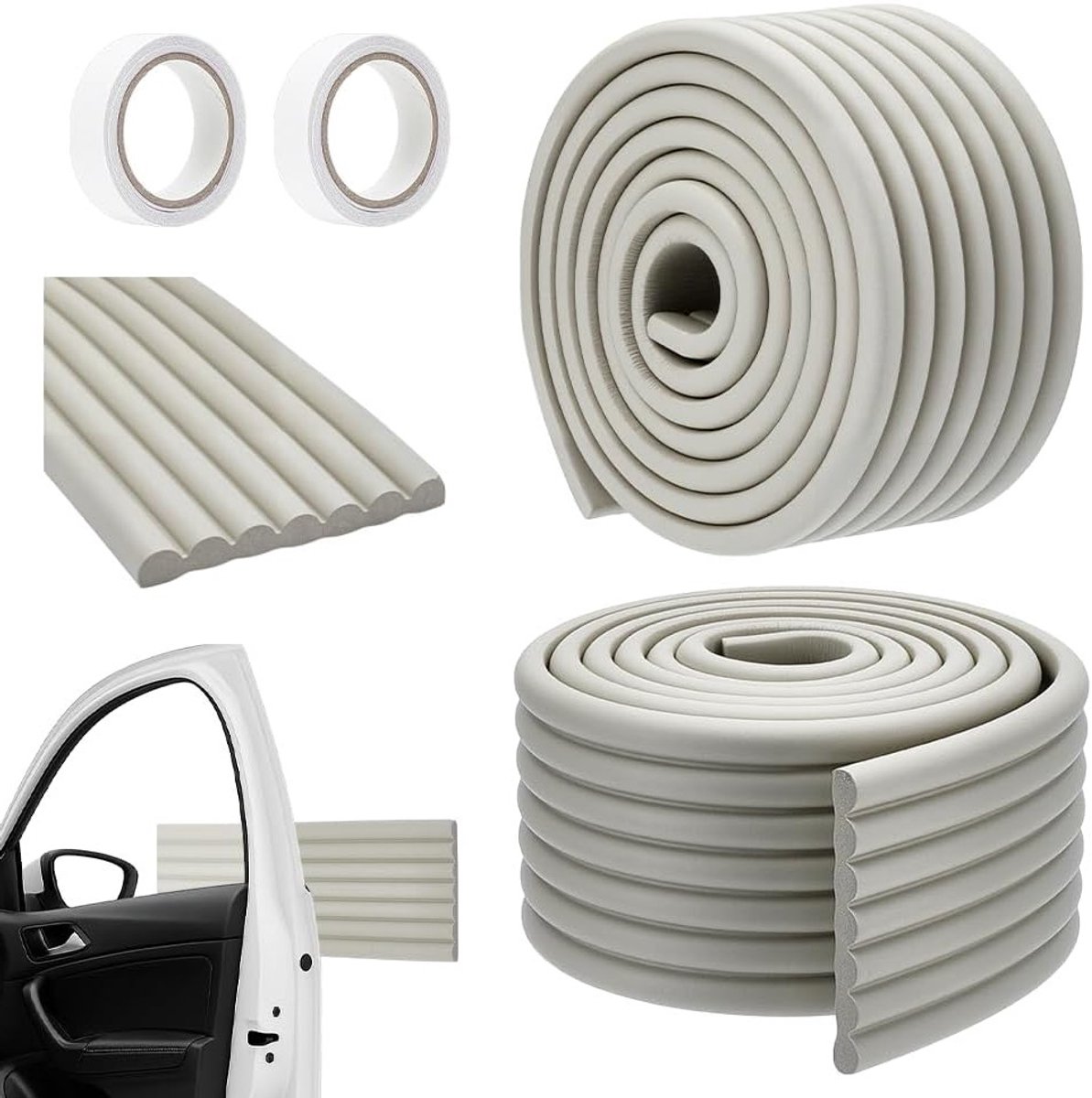 Veilige Schuim Hoekbeschermers 22.4 mm, 74 x 6.5 mm, Bescherming voor Meubelhoeken, Randbescherming voor Tafel en Kantoor met Scherpe Hoeken, Grijs