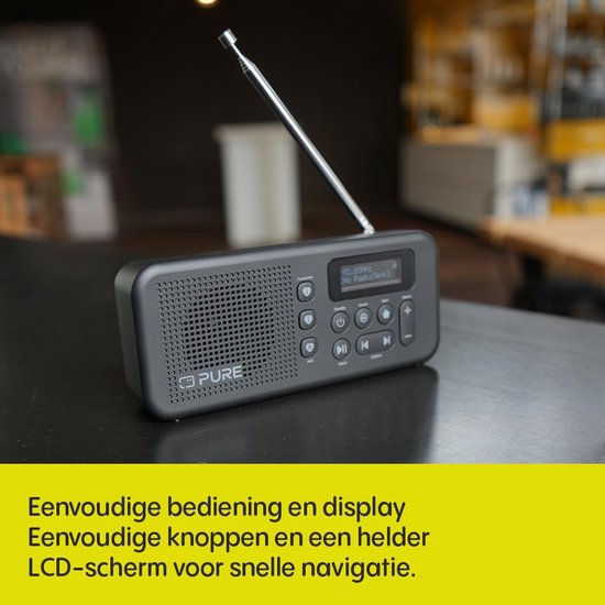 Draagbare DAB+ Radio - Zakradio Bluetooth - Muziek Streamen - 16 Uur Accu - Compact Formaat - Zwart — afbeelding 5