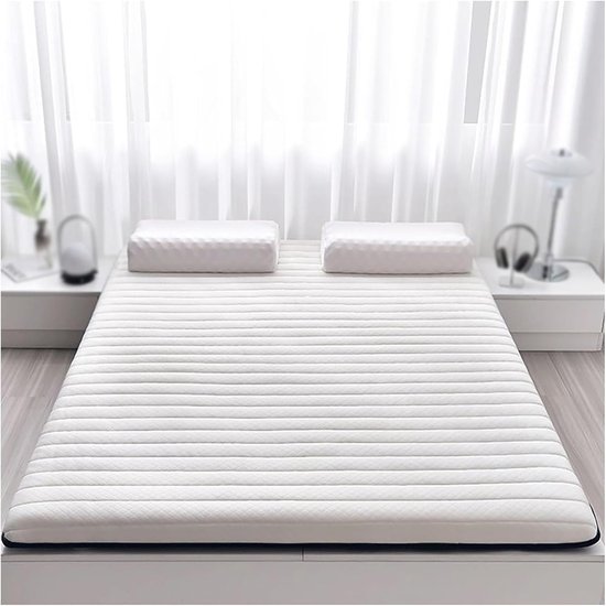 Japanse Futonmatras - Vloerbed Slaapmat - Ruimtebesparend Slapen - Vijflaagse Structuur - 150 x 200 cm - Grijs — afbeelding 2