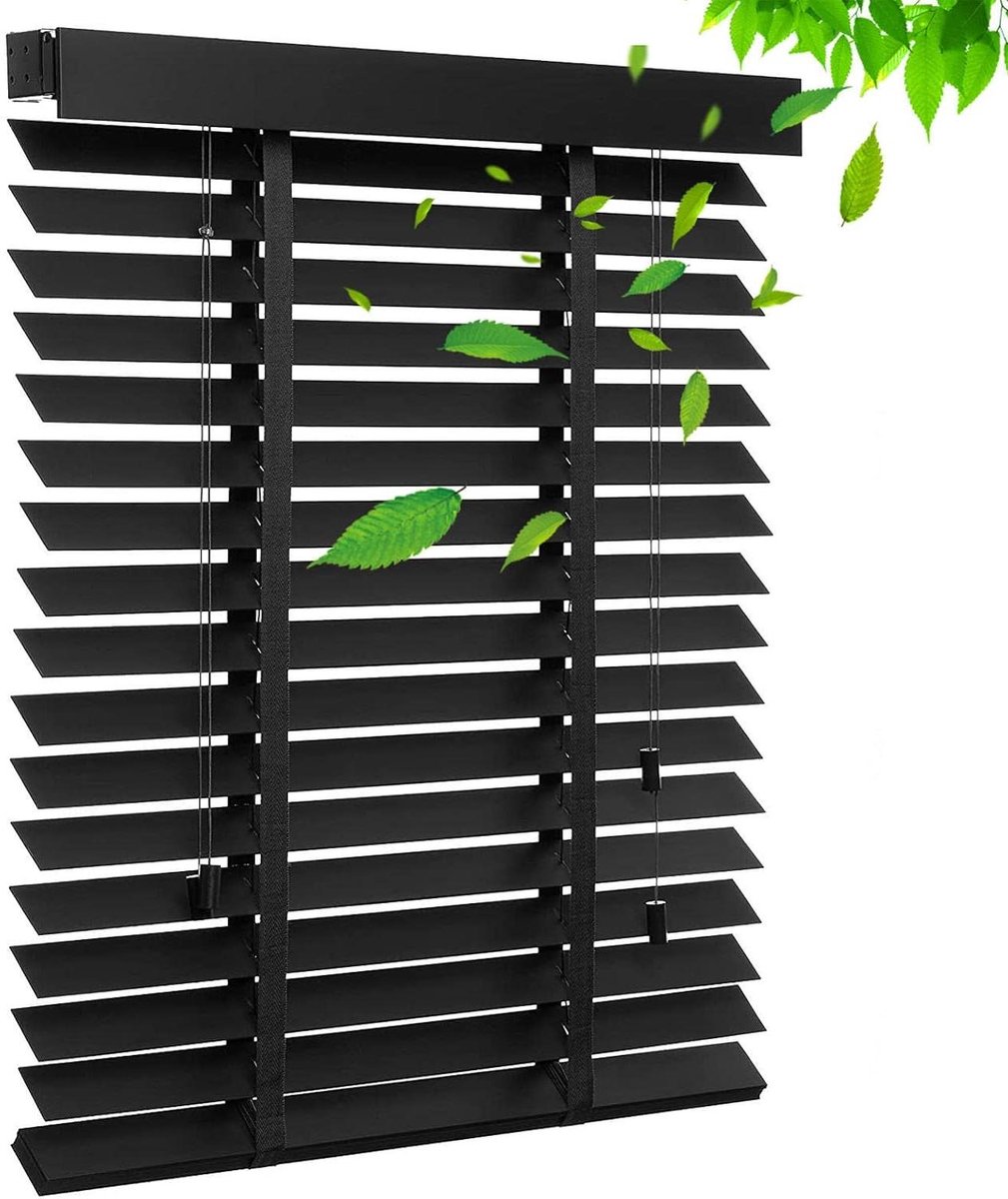 Houten Jaloezieën - Raambekleding Gordijnen - Privacy Creëren - Massief Hout 50mm - 150x16