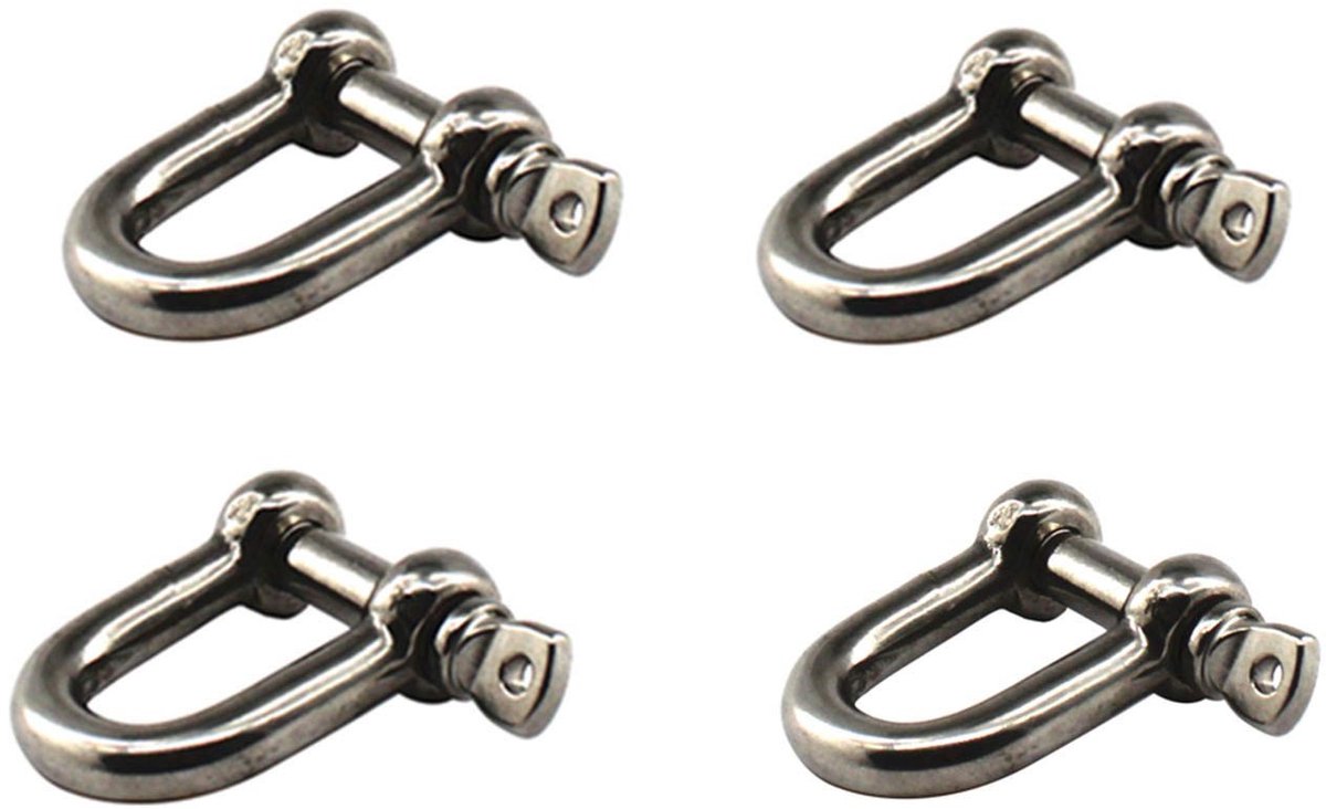 ONF3 - Heavy Duty Lifting Clamp - D-Ring Bevestiging - Roestvrij staal - M12 - Ideaal voor hijsen en verbinden - Set van 4