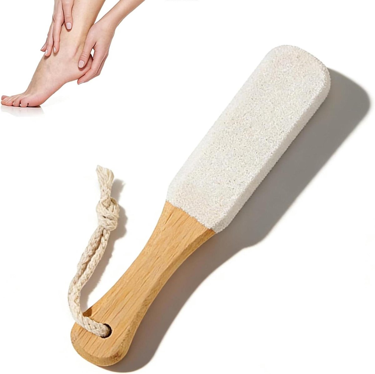 Voetsteen - Puimsteen Rasp - Voeten Verzorgen - Natuurlijk Puimsteen - 21.9 cm - Bruin