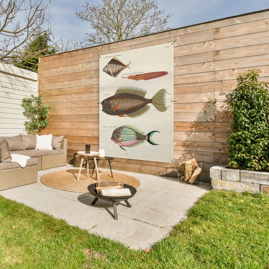 Décoration murale' extérieur Vintage - Animal - Poisson - 120x160 cm