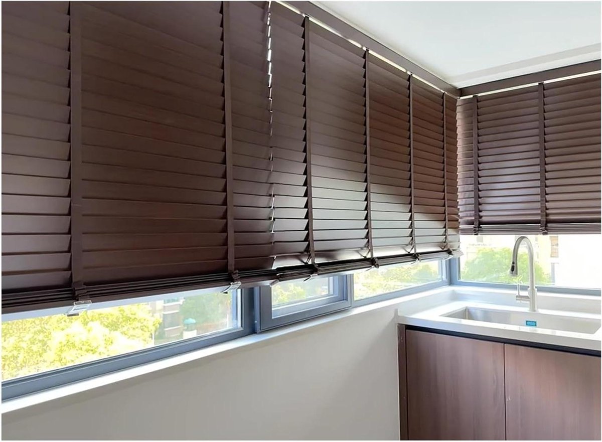 Houten Jaloezieën - Raambekleding Horizontaal - Privacy en Lichtregeling - 50mm Flexibele