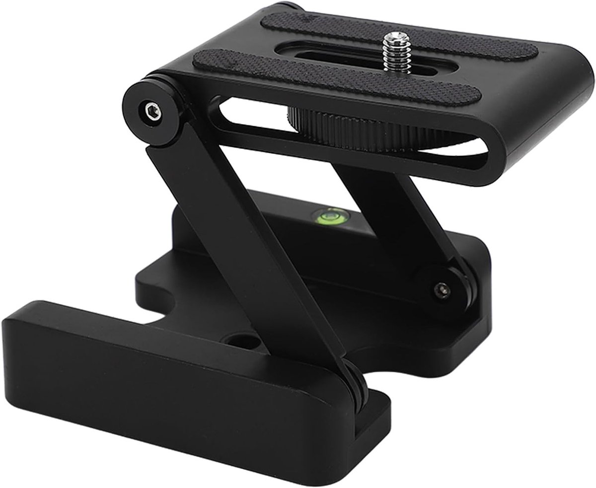 Verstelbare Tilt Head Statiefkop met Vouwbare Plaat, Snelle Ontgrendeling en 1/4 Bevestigingsschroef voor DSLR en Digitale Camera's, Ideaal voor Sportfotografie