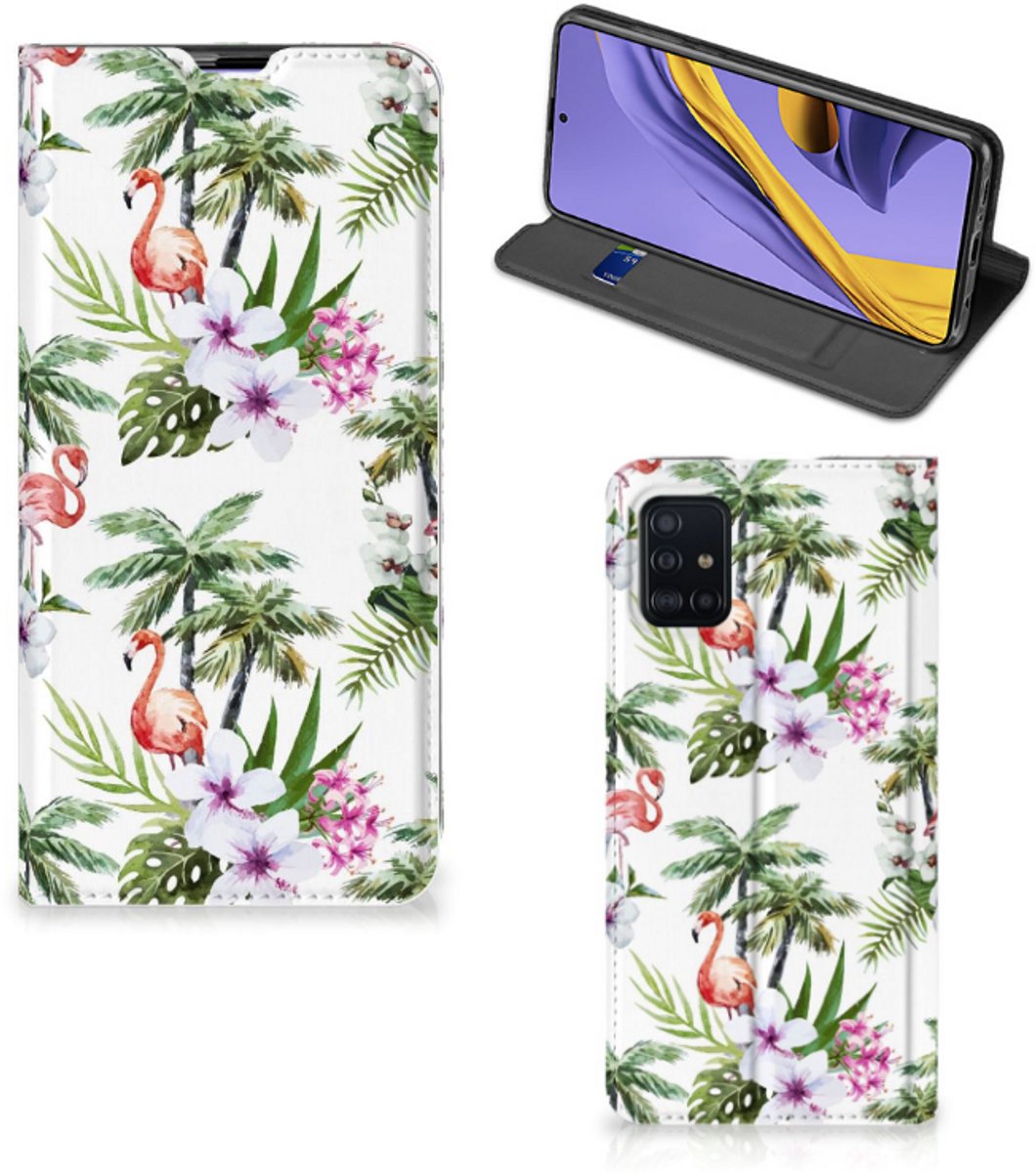 Samsung Galaxy A51 Hoesje maken Flamingo Palms