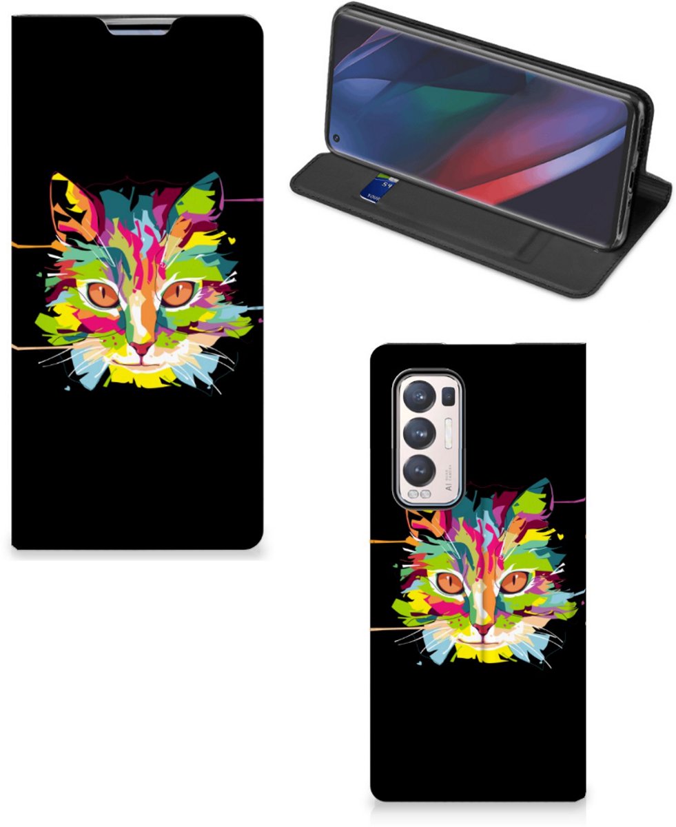 OPPO Find X3 Neo Magnet Case Cat Color