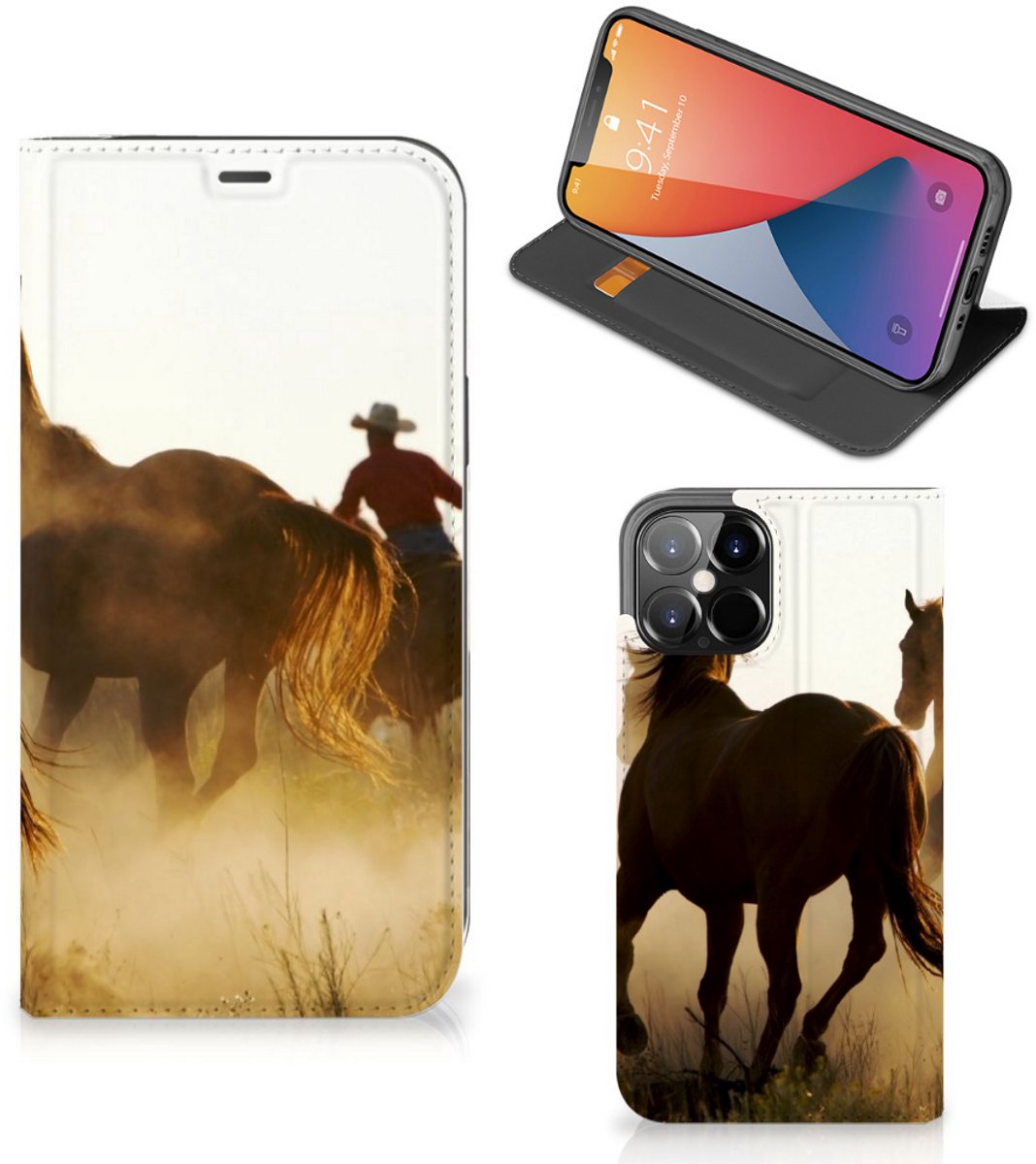 Book Case voor iPhone 12 Pro Max Hoesje maken Design Cowboy