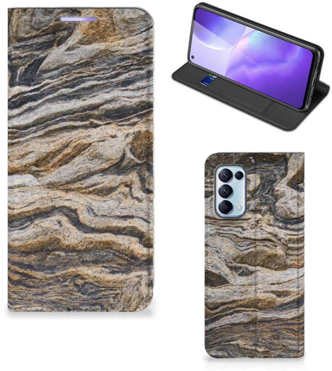 OPPO Find X3 Lite Standcase Steen