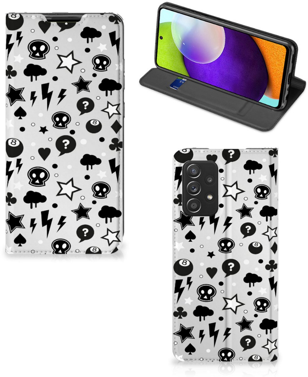 Mobiel BookCase Samsung Galaxy A52 Silver Punk