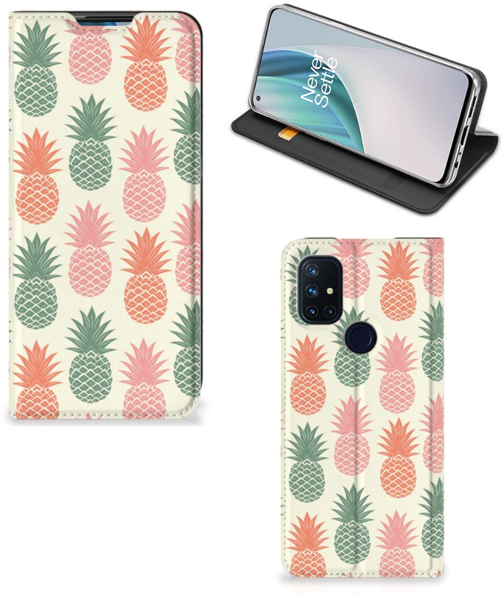 OnePlus Nord N10 5G Flip Style Cover Ananas