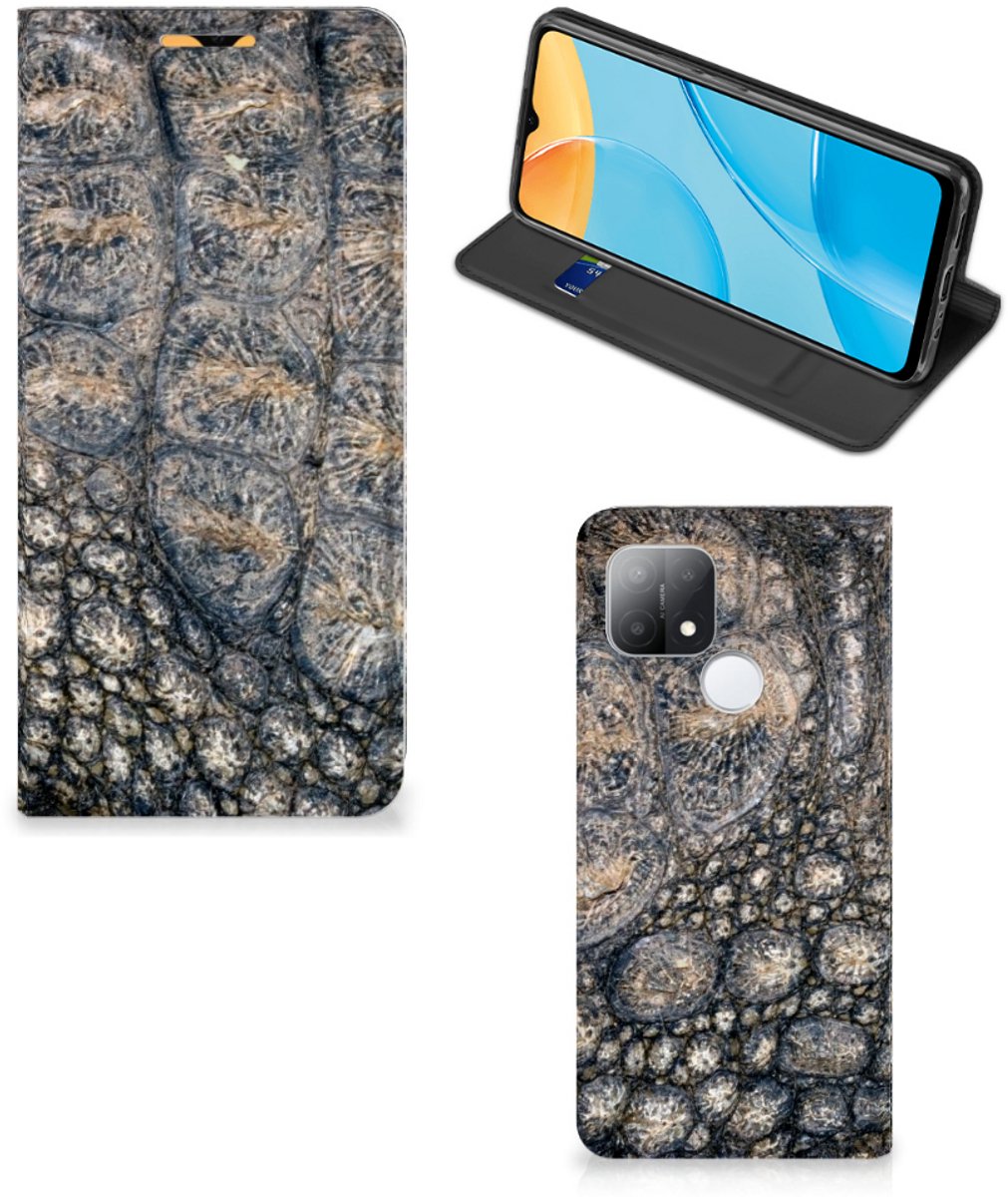 OPPO A15 Hoesje maken Krokodillenprint