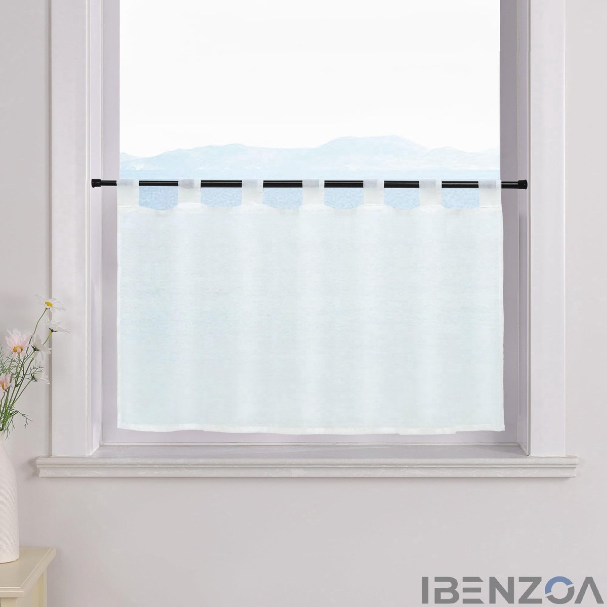 Ibenzoa Vitrage Gordijnen - Transparant - 45x120 cm - Voile
