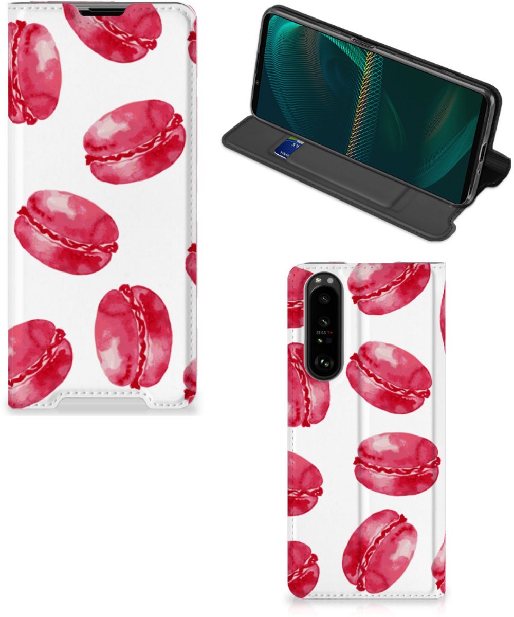 Sony Xperia 5 III Flip Style Cover Pink Macarons