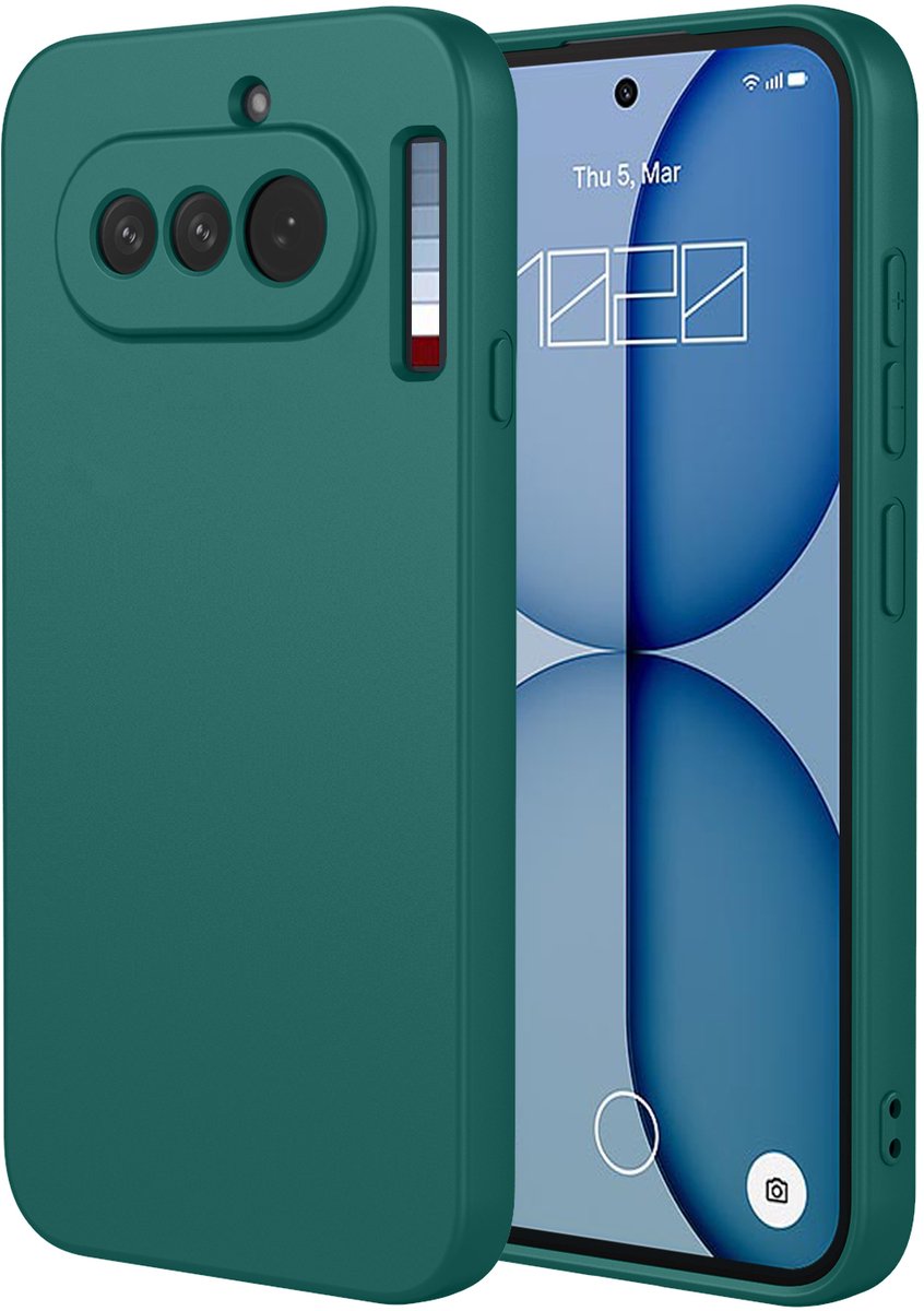 MobyDefend Hoesje - Geschikt voor Nothing Phone (4a) - Matte Siliconen Backcover - Groen