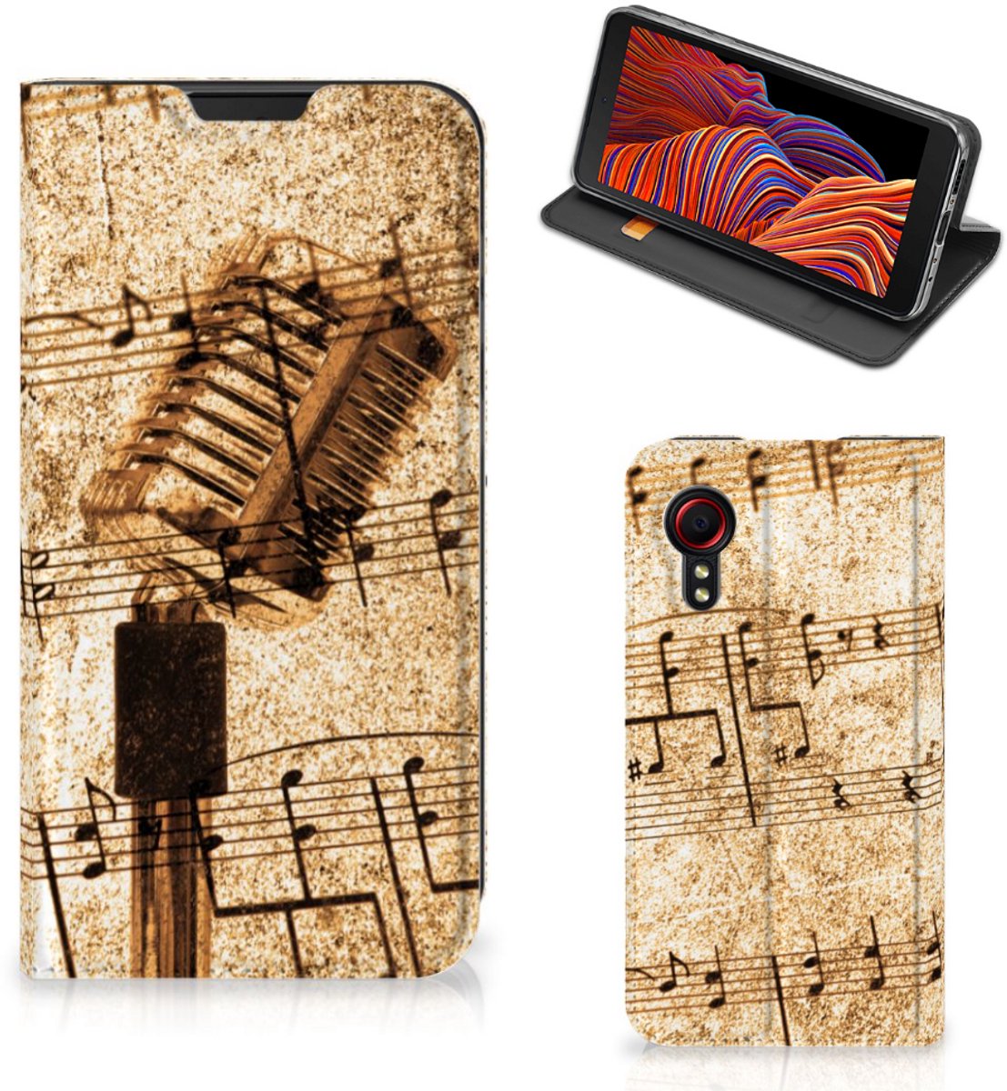 Samsung Galaxy Xcover 5 Stand Case Bladmuziek