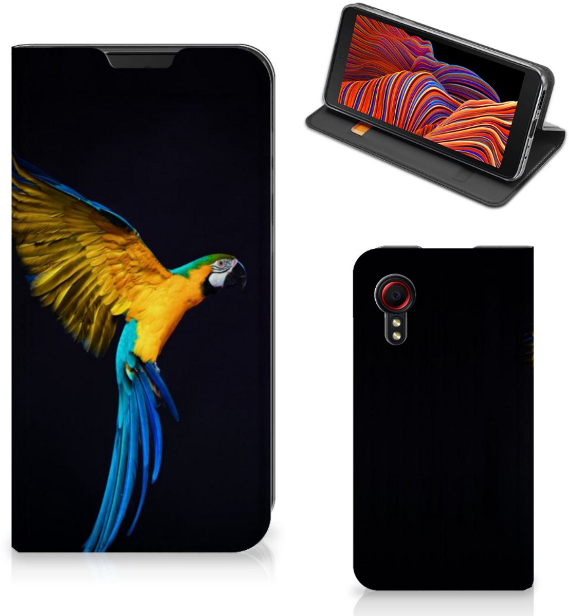 Samsung Galaxy Xcover 5 Hoesje maken Papegaai