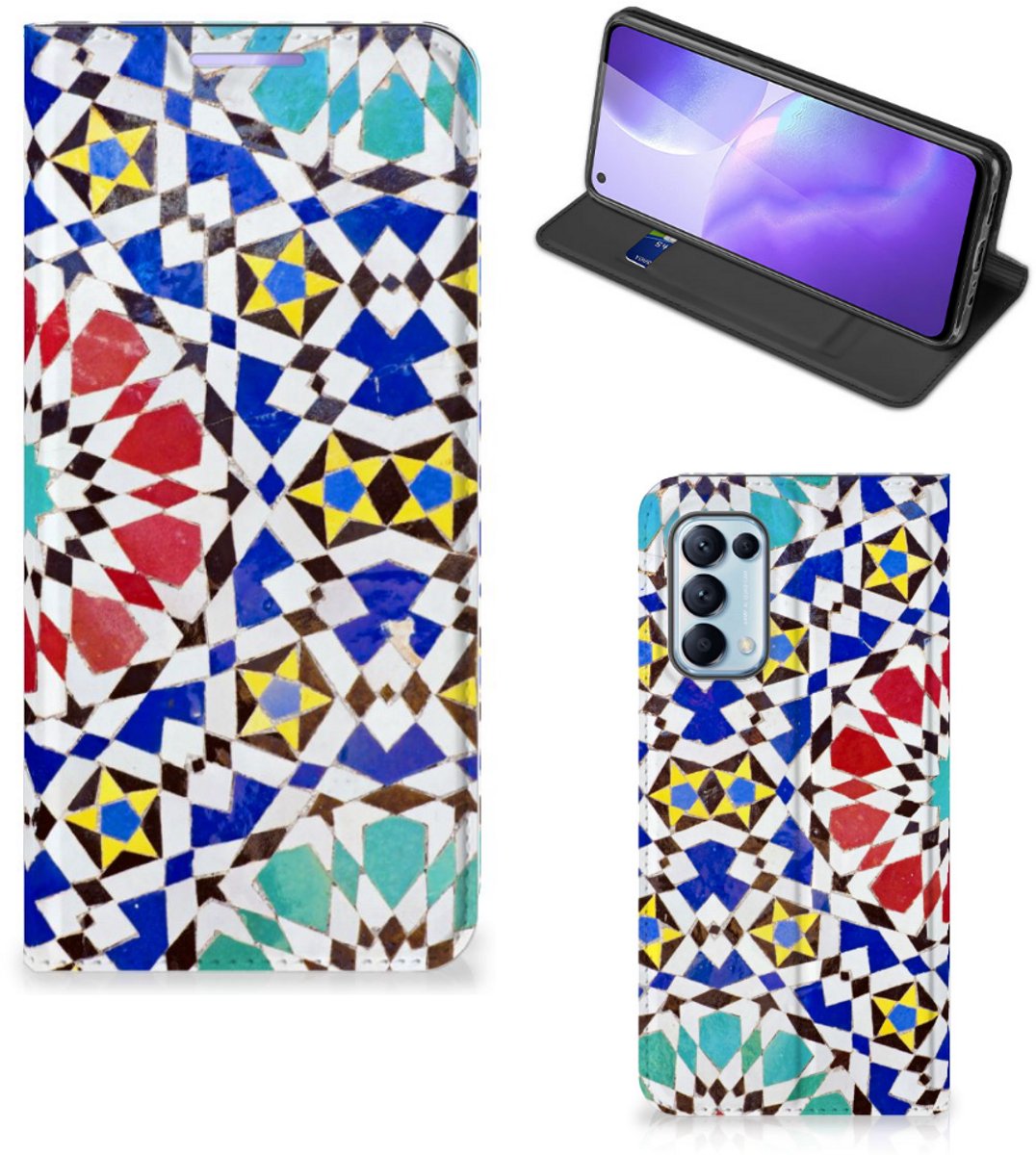 OPPO Find X3 Lite Standcase Mozaïek