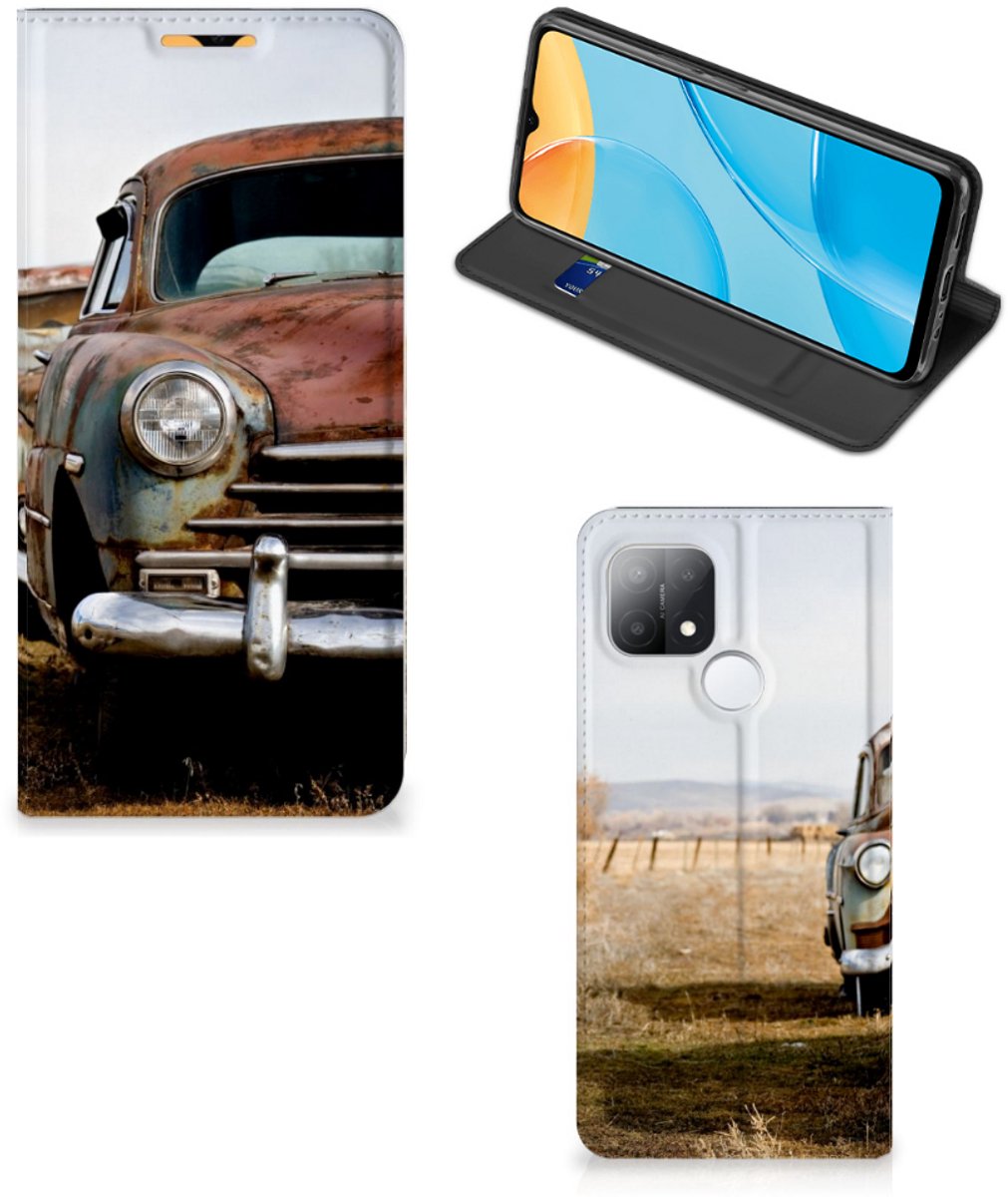 OPPO A15 Stand Case Vintage Auto
