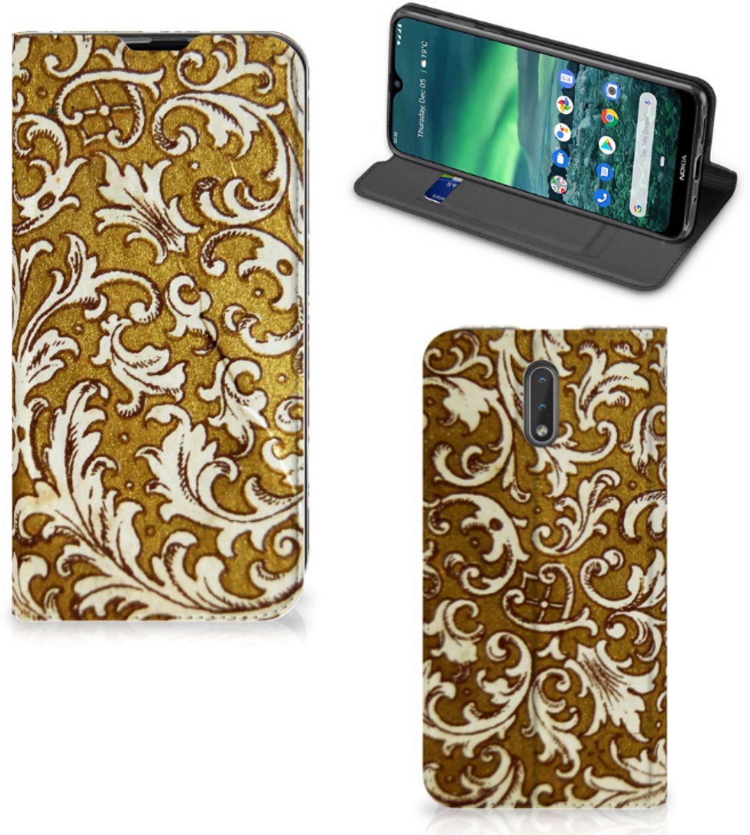 Telefoon Hoesje Nokia 2.3 Barok Goud