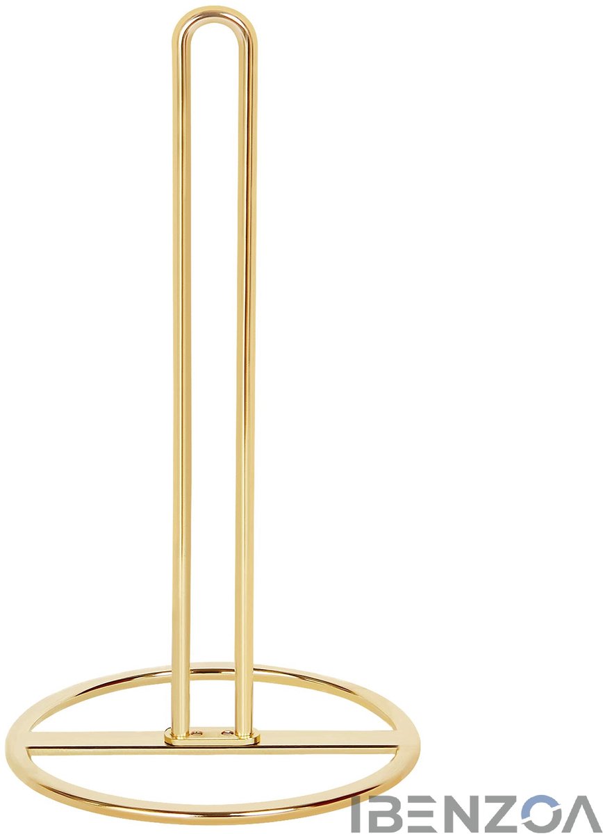 Keukenrolhouder - Goud - 32x16 cm - Staal
