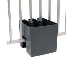 Vercony - GreenUp Plantenbak Balkon - Voor Balkon met Spijlenhekwerk - 100% Recyclebaar Plastic- 30x36x30cm - Made in NL - Antraciet