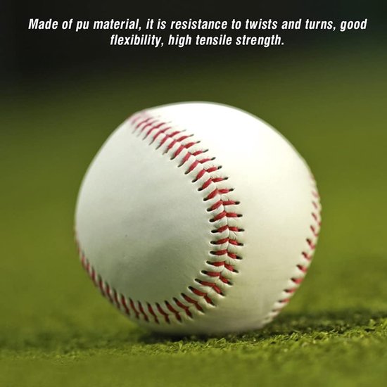 Verzwaarde Trainingsballen - Slagballen Honkbal - Slagoefeningen Verbeteren - Zachte Schuimvulling - 2 stuks - Wit — afbeelding 2