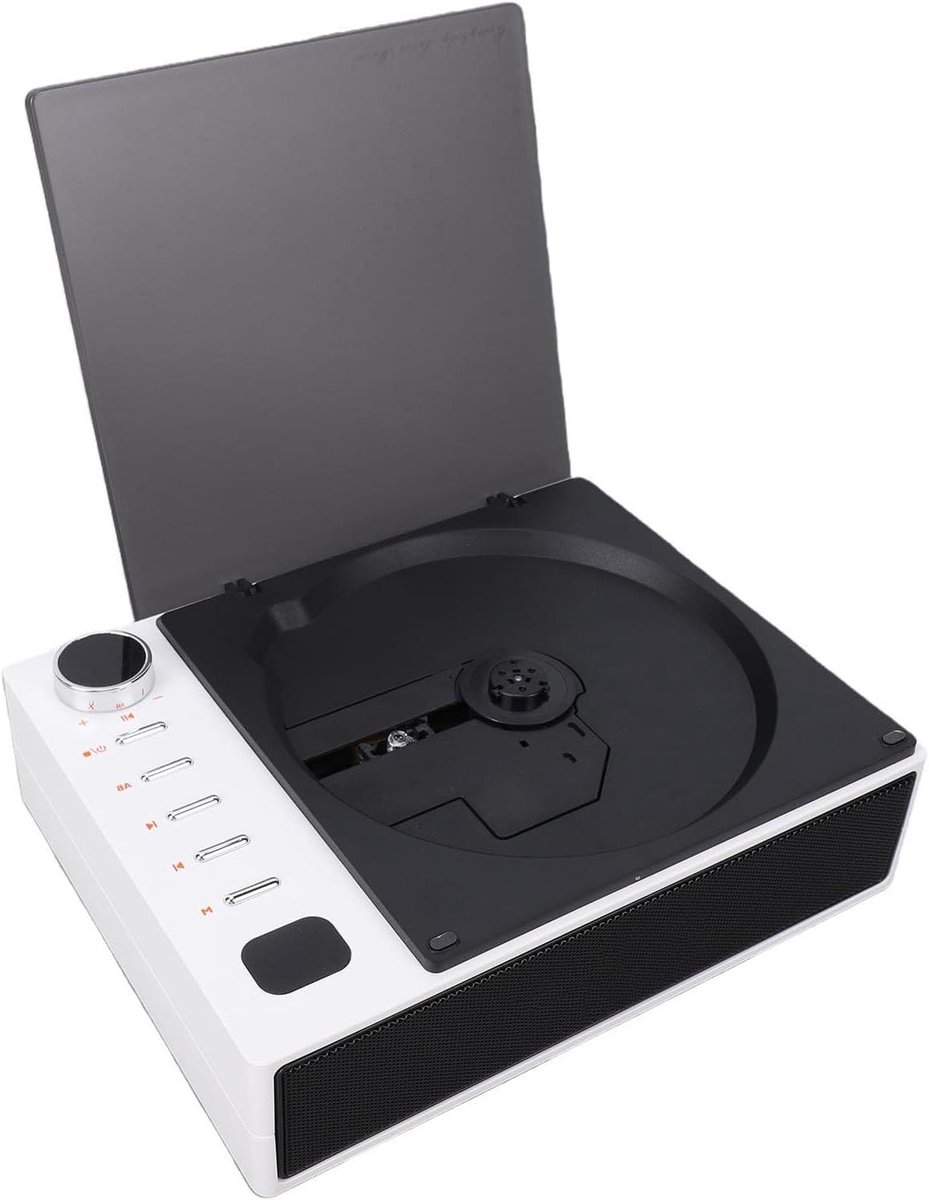 Draagbare Cd Speler - Muziekspeler Bluetooth - Muziek Luisteren - Ingebouwde Luidsprekers - 26.7 cm - Wit