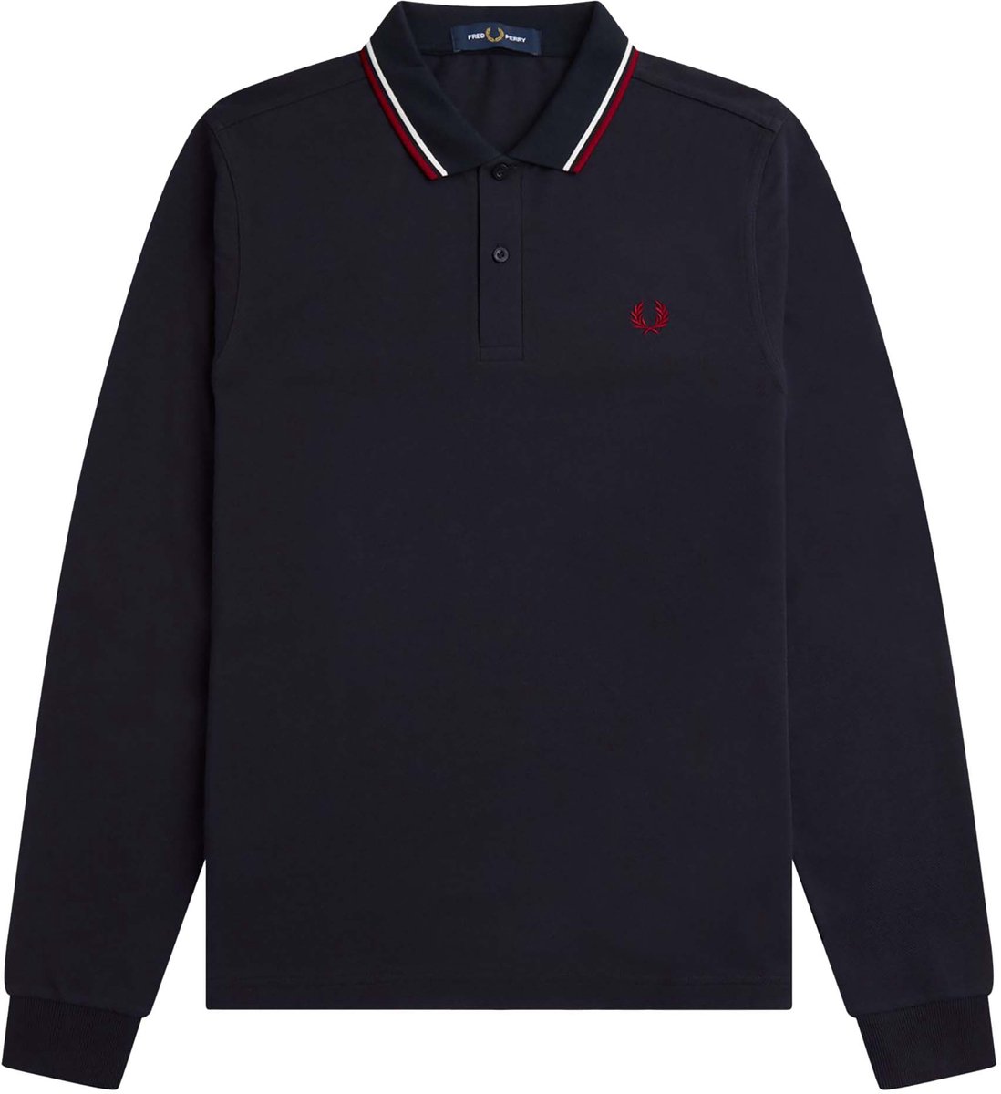 Fred Perry Longsleeve Polo T55 – Heren Marineblauw