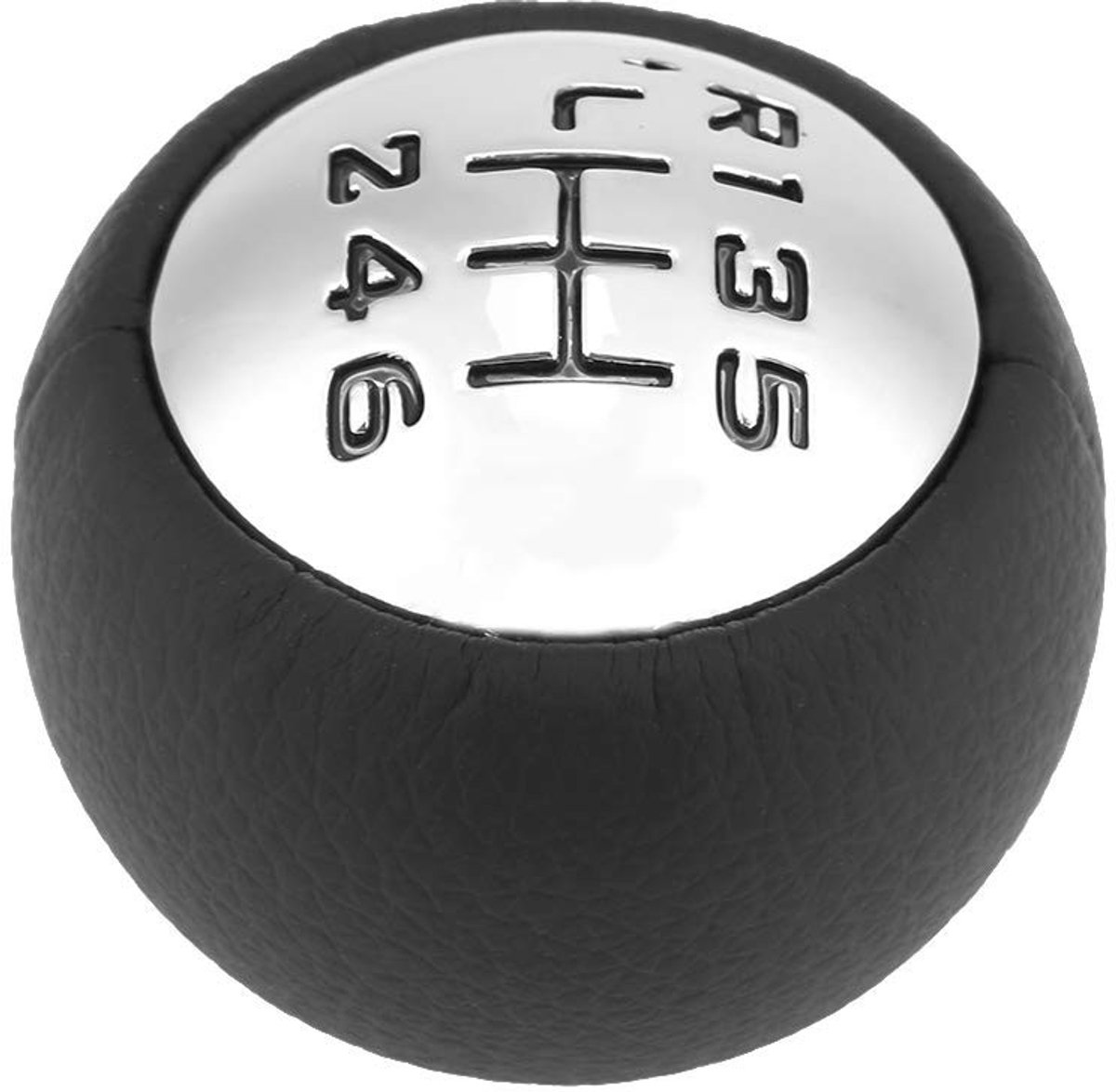 Dailygoods- Pookknop Gloednieuw - Versnellingspook Knop - Universeel - Zwart/Zilver - ABS-kunststof - Voor 307/308/3008/407/5008/807
