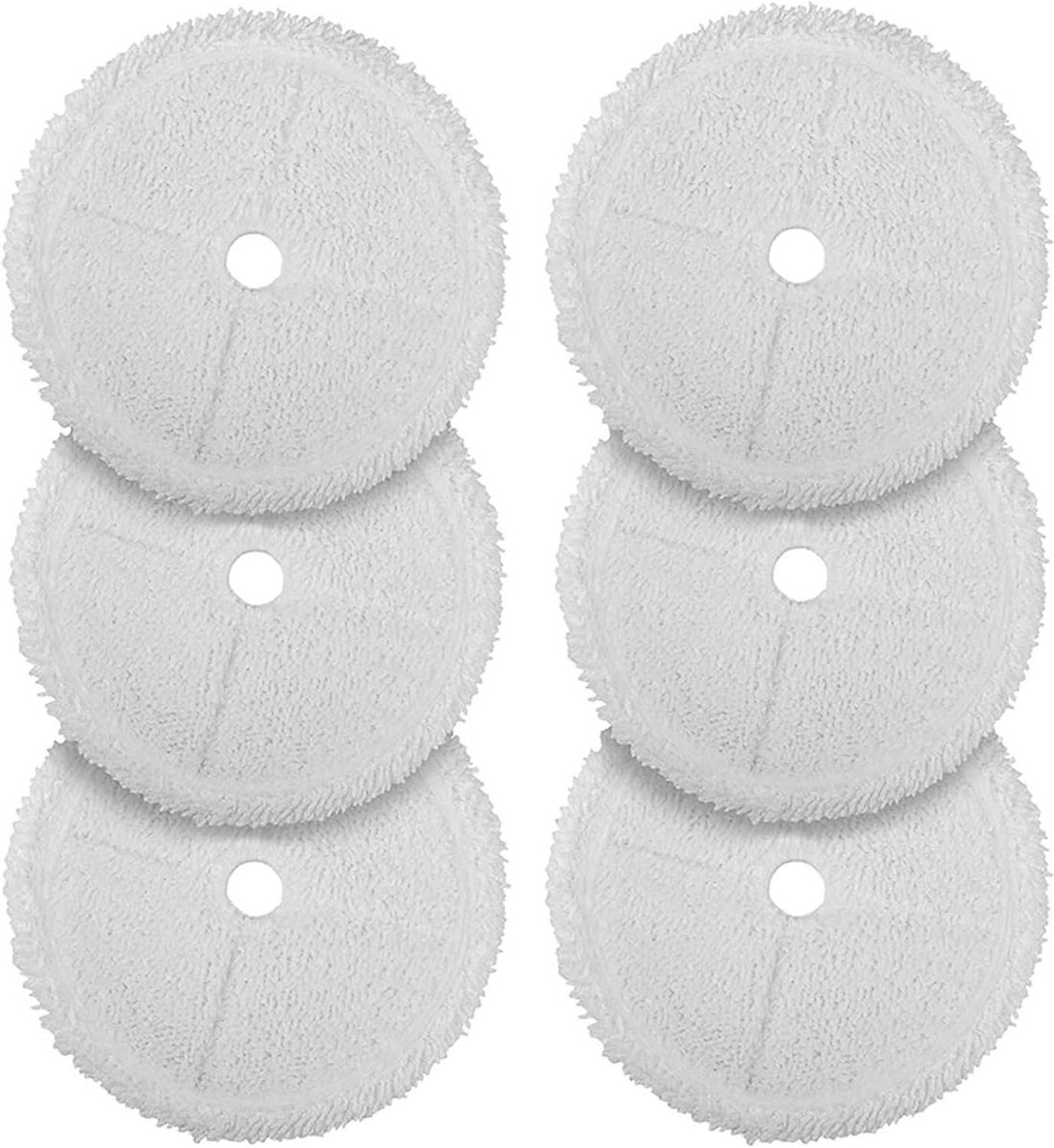 Vervangende Mop Pads - Stoomreiniger Pads - Grondig Reinigen - Herbruikbaar en Wasbaar - 13 cm - Wit