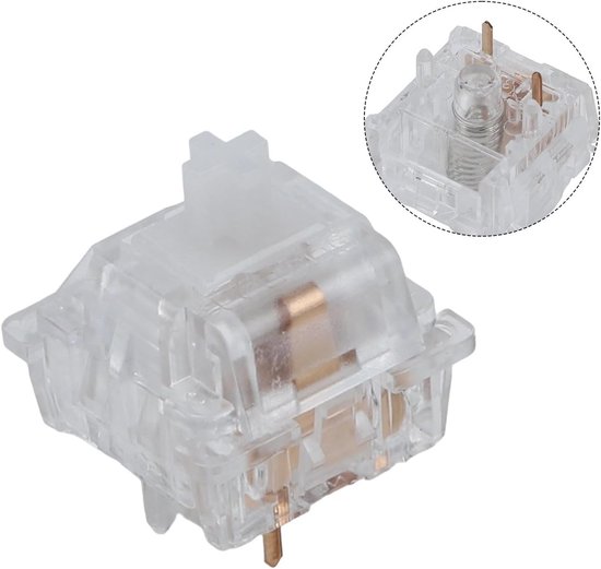 Schakelaars Mechanisch Toetsenbord - Tactiele Keyswitches - Typen en Gamen - Verbeterde Stabiliteit - 70 Stuks - Wit — afbeelding 5