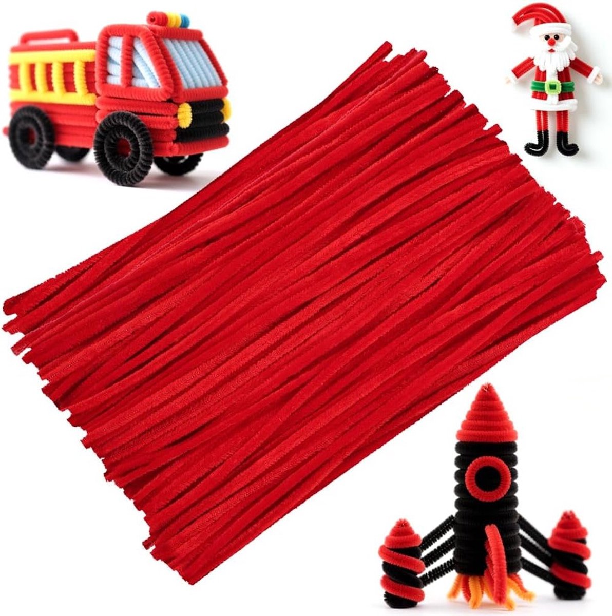 200 Kleurrijke Pijpenragers voor Creatieve Knutselprojecten, 30 cm x 7 mm, Ideaal voor Decoraties en DIY Crafts