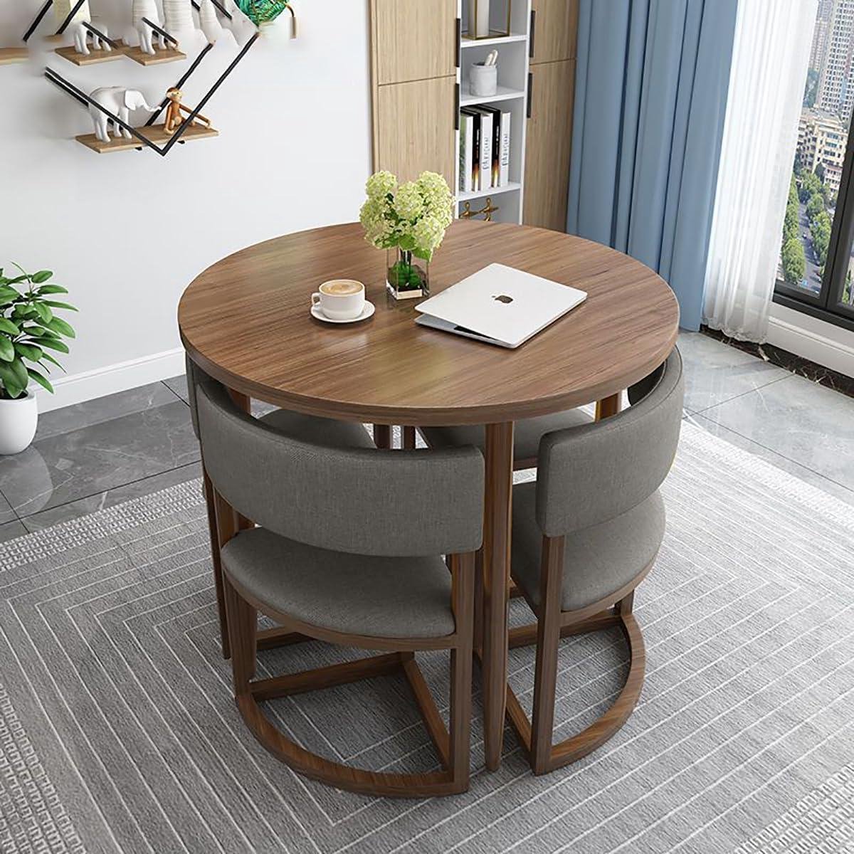 Receptie Tafel en Stoelen Set - Vergader Set Kantoor - Kleine Vergaderruimtes - Ruimtebesp