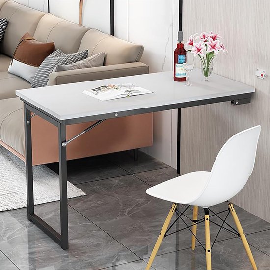 Opklapbare Wandtafel voor Kleine Ruimtes - Multifunctioneel Bureau en Eettafel — afbeelding 3