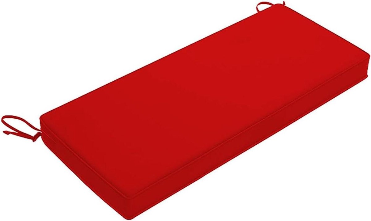 Buitenbankkussen - Verandakussen - Buiten Zitten - Waterdicht Ontwerp - 122 x 41 cm - Rood