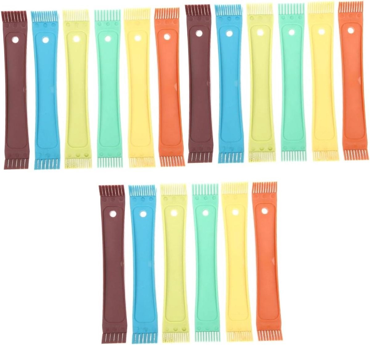 Lamellenkam Airco - Vinrichter Reiniger - Apparaten Reinigen - 18 Stuks Set - 16 x 6 x 6 cm - Grijs