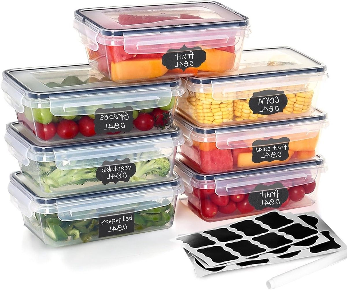 Airtight voedselopslagboxen 850ml, BPA-vrij en draagbaar, perfect voor koelkast en vaatwasser, ideaal voor het bewaren van gerechten, fruit, salades en soepen