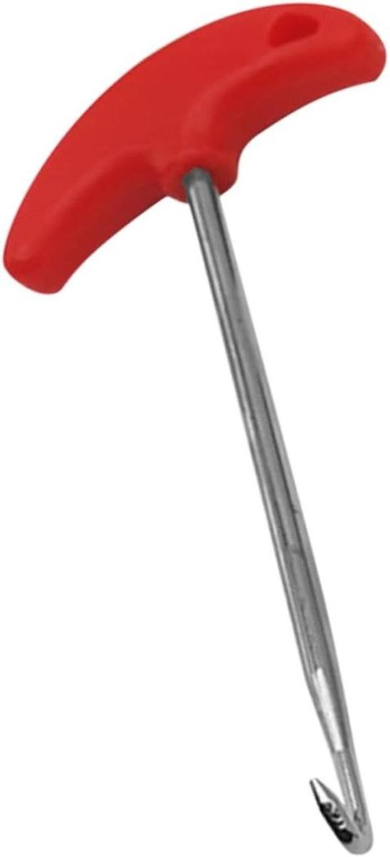 Schoenveterspanner - Veters Aantrekker - Schaatsen Strikken - Ergonomisch Ontwerp - 18 cm Lengte - Rood