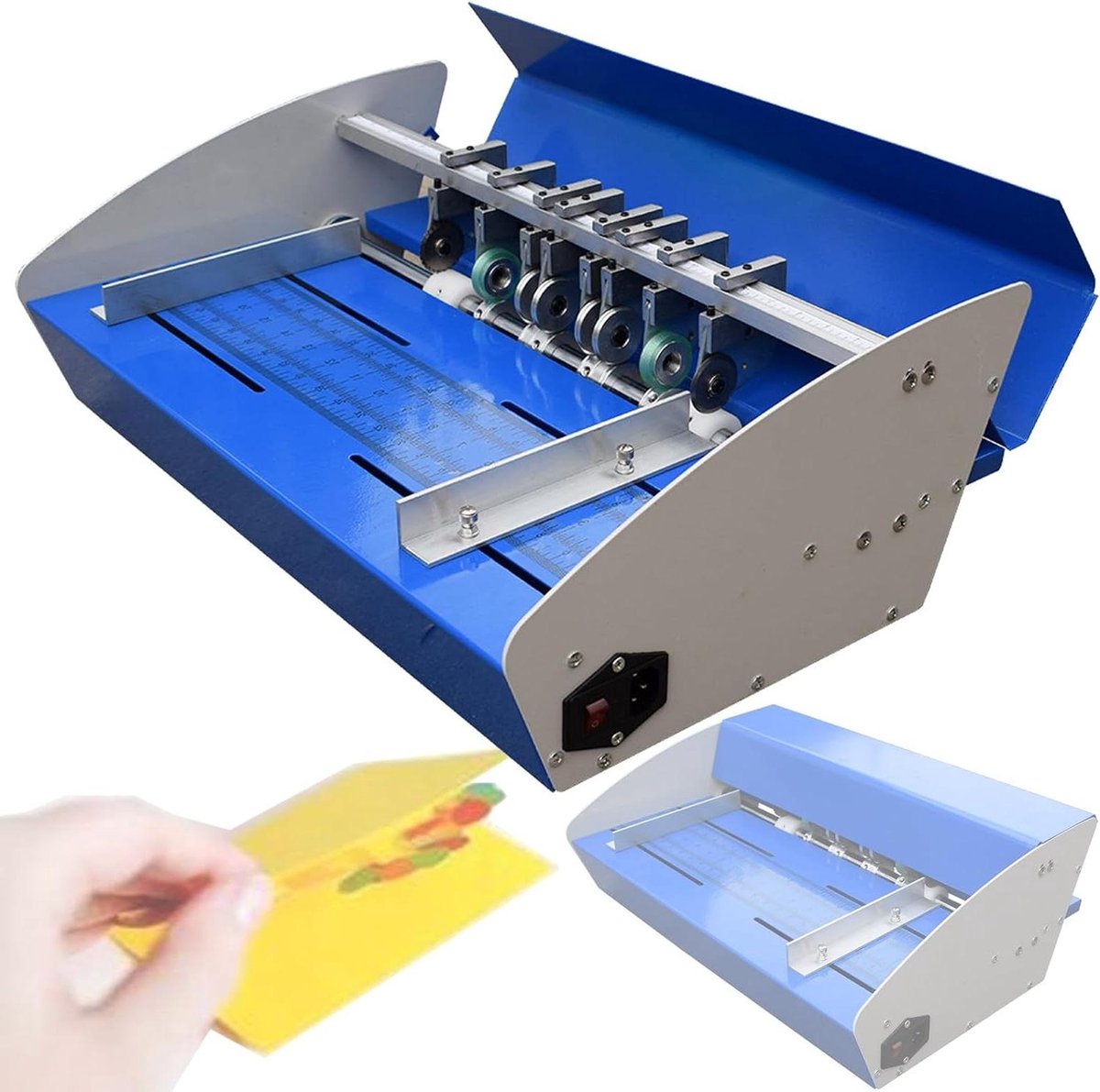 Elektrische vouwmachine - Papier scorer - Documenten verwerken - 3-in-1 functie - 460 mm breedte - Zilver